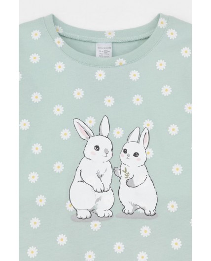 К 1637/голубая дымка,маленькие ромашки пижама