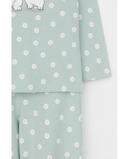 К 1637/голубая дымка,маленькие ромашки пижама