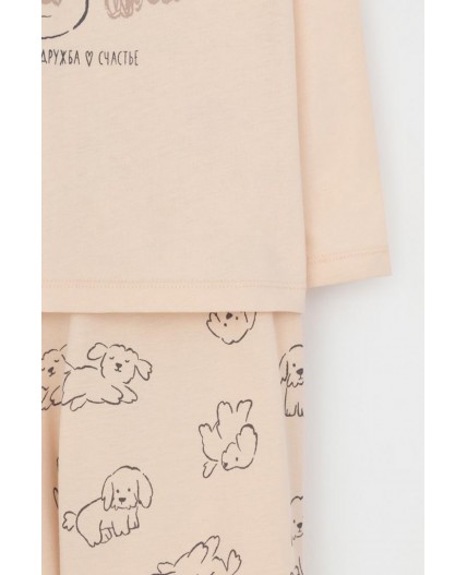 К 1606/нейтральный бежевый,собачки пижама