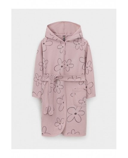 К 5763/розово-сиреневый,контурные цветы халат