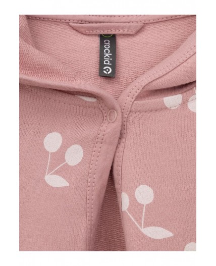 К 5763/серая пудра,крупная вишня халат