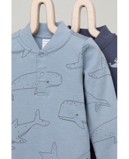 К 6542-2уп/большие,маленькие киты набор полукомбинезон (боди)