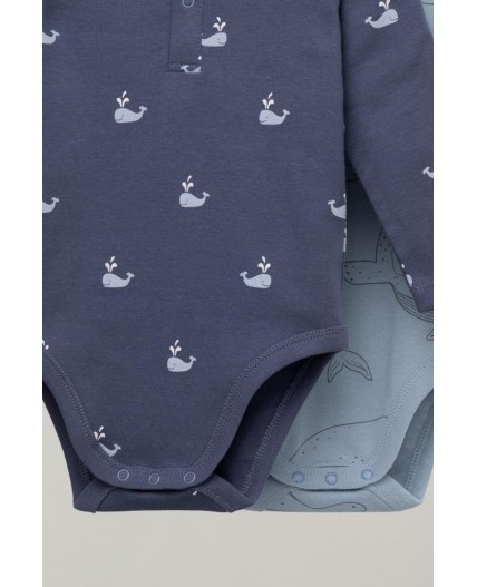 К 6542-2уп/большие,маленькие киты набор полукомбинезон (боди)