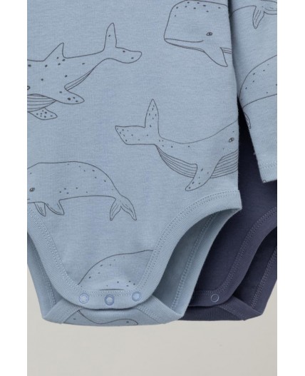 К 6542-2уп/большие,маленькие киты набор полукомбинезон (боди)