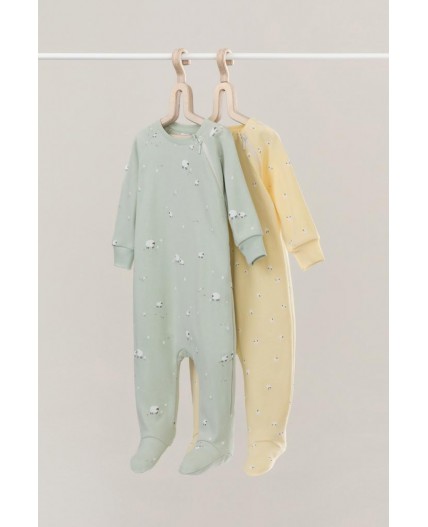 К 6444-2уп/маленькие овечки,поле с ромашками набор комбинезон (слип)