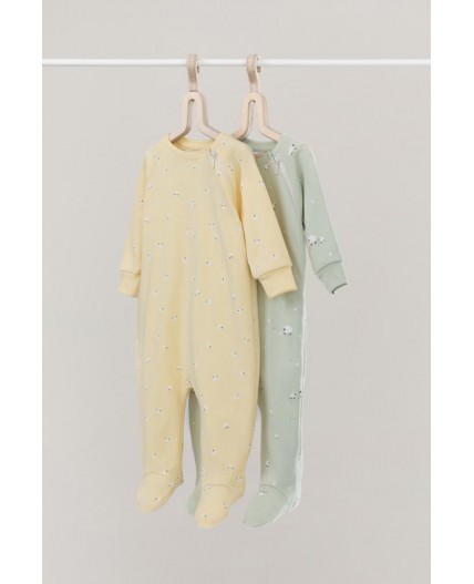 К 6444-2уп/маленькие овечки,поле с ромашками набор комбинезон (слип)