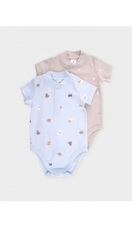 К 6543-2уп/лучшие друзья,красивые звездочки набор полукомбинезон (боди)