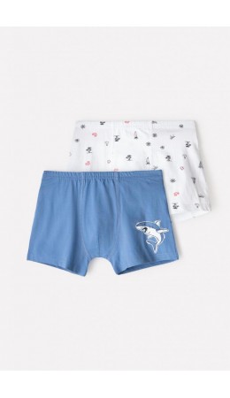 КБ 1912-2уп/белый,дымчато-синий,акулы трусы