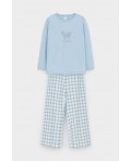 К 1623/голубое стекло,клетка пижама