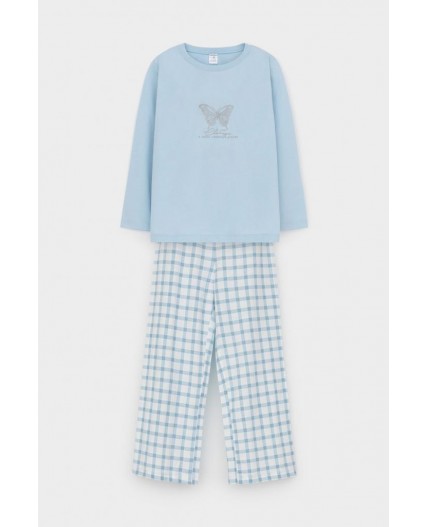 К 1623/голубое стекло,клетка пижама