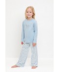 К 1623/голубое стекло,клетка пижама