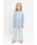 К 1623/голубое стекло,клетка пижама