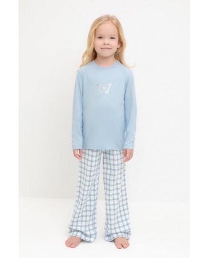 К 1623/голубое стекло,клетка пижама