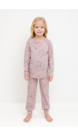 К 1561/розово-сиреневый,контурные цветы пижама