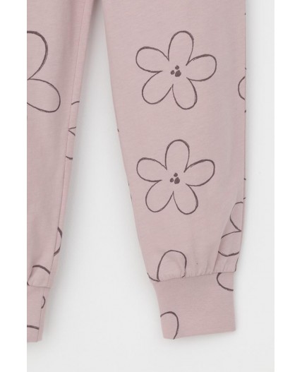 К 1561/розово-сиреневый,контурные цветы пижама