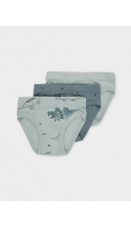 К 1928-3уп/тем.малахит,голуб.прибой,динозавры набор трусы