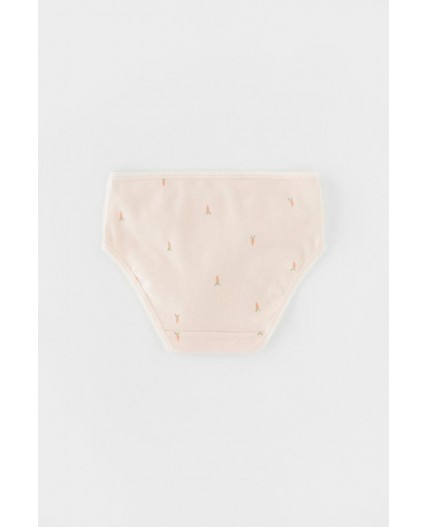 К 1931-3уп/бл.персиковый,пыльный персик,зайчики набор трусы