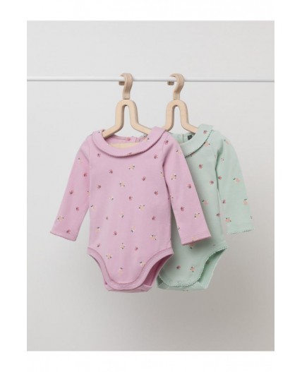 К 6539-2уп/мини розочки набор полукомбинезон (боди)