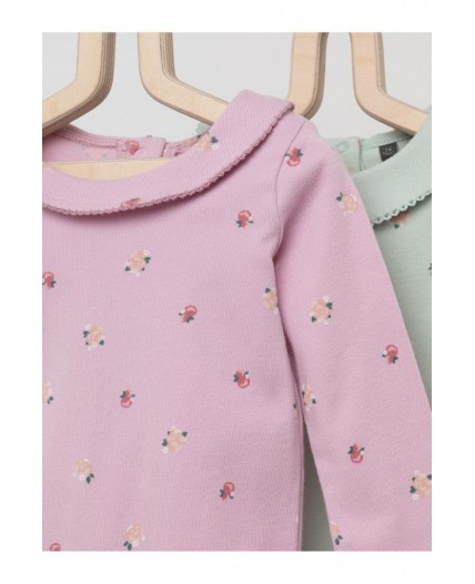 К 6539-2уп/мини розочки набор полукомбинезон (боди)