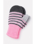 КВ 10009/24ш/ярко-розовый,серый варежки