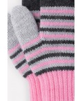 КВ 10009/24ш/ярко-розовый,серый варежки