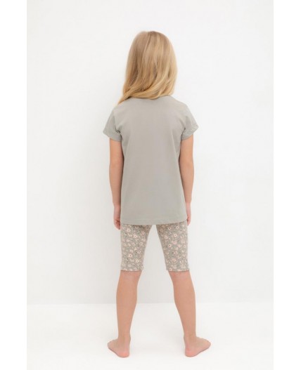 К 1647/пыльно-оливковый,полевые цветы пижама