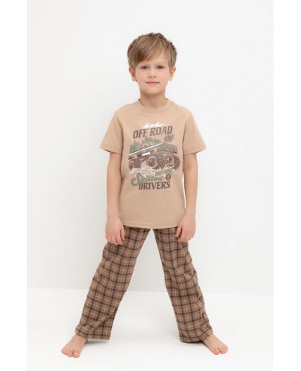 К 1599/кунжут,праздничная клетка пижама