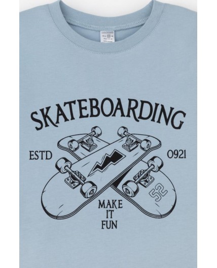 К 1528/пыльно-синий,двойная клетка пижама