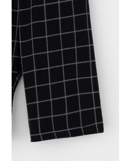 К 1528/пыльно-синий,двойная клетка пижама