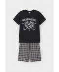 К 1528/черный песок,клетка пижама
