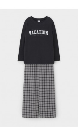 К 1600/черный песок,клетка пижама