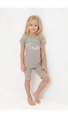 К 1647-1/пыльно-оливковый,полевые цветы пижама