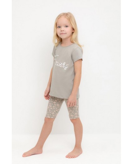 К 1647-1/пыльно-оливковый,полевые цветы пижама