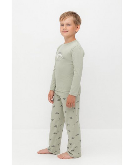 К 1600/шалфей,маленькие динозавры пижама