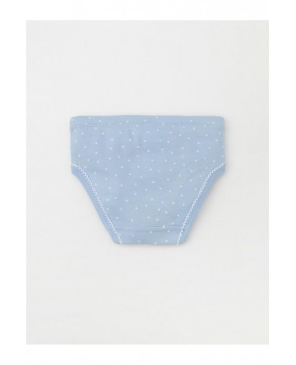 К 1978-3уп/небесно-голубой,белый,звездочки Ал набор трусы