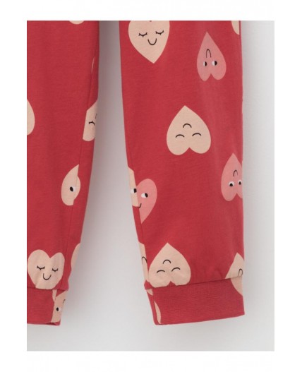 К 1561/спелая вишня,доброе сердце пижама