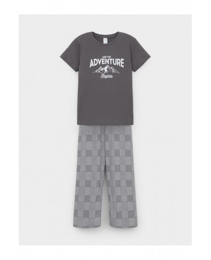 К 1599/железо,костюмная клетка пижама