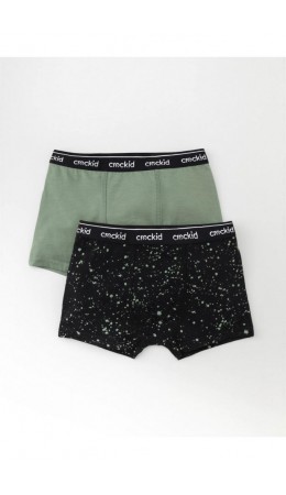 К 1935-2уп/нефритовый,темный графит,кляксы набор трусы