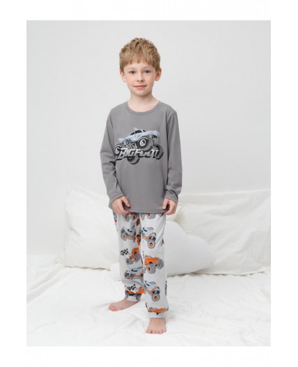 К 1606/серый шторм,машины на св.сером пижама