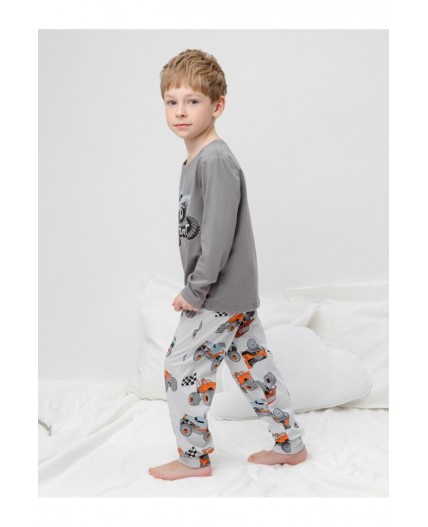 К 1606/серый шторм,машины на св.сером пижама