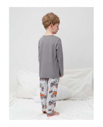 К 1606/серый шторм,машины на св.сером пижама