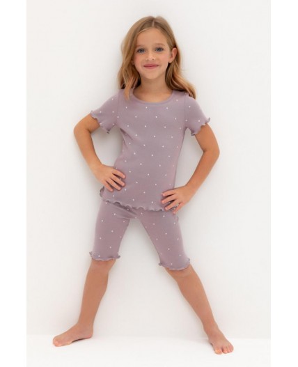 К 1632/морской туман,мини сердечки пижама