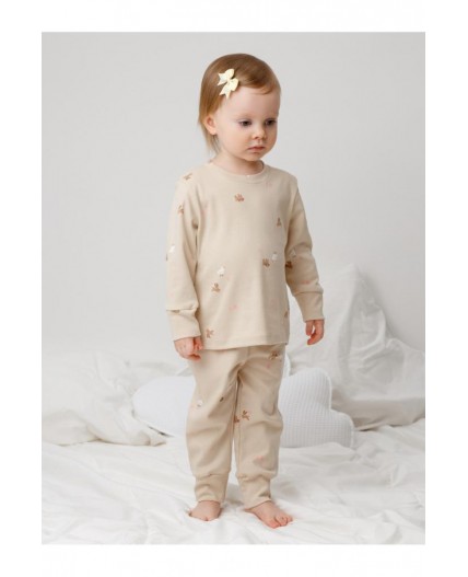 К 1552/серо-бежевый,милые животные пижама