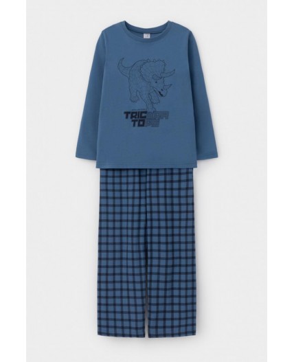 К 1600/синяя волна,клетка пижама