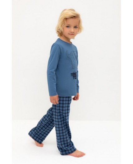 К 1600/синяя волна,клетка пижама