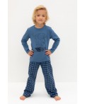К 1600/синяя волна,клетка пижама