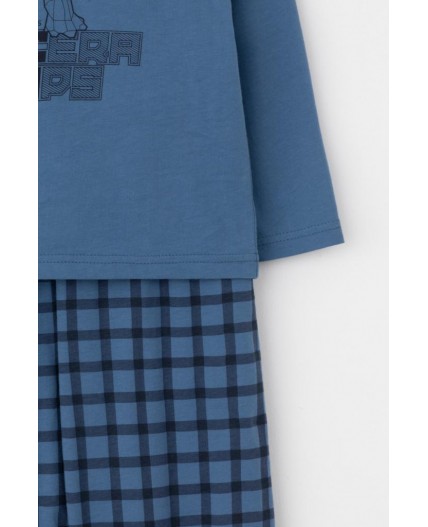 К 1600/синяя волна,клетка пижама