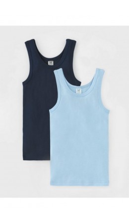 К 1182-2уп/льдисто-голубой,глубокий синий набор майка