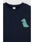 К 1606/индиго,цветные мини дино пижама