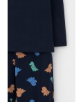 К 1606/индиго,цветные мини дино пижама
